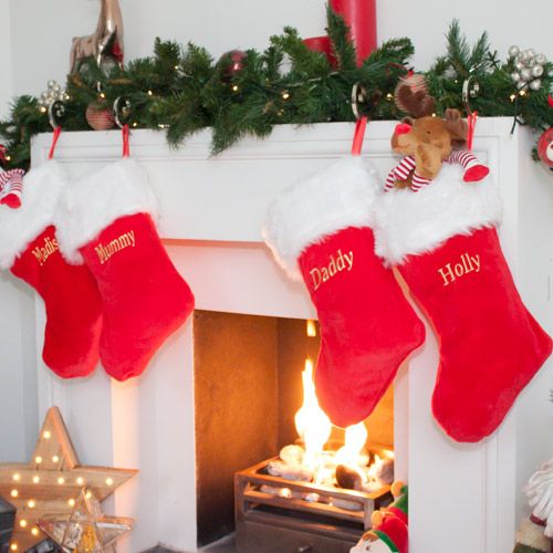 Personalised Traditional Red Christmas Stocking Online Uk Ireland Plain Traditional Christmas Stocking