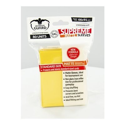 supreme sleeves standard size matte yellow 80 fiction store