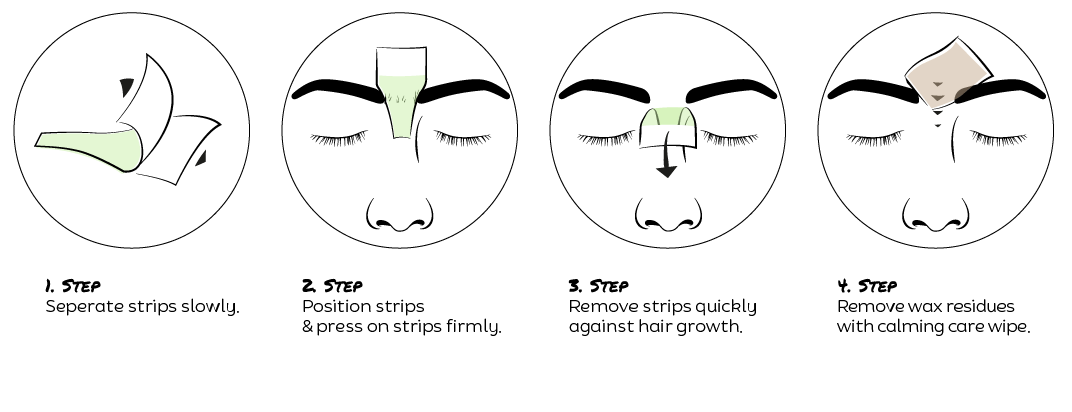 Brow Wax Strips especially for men instruction