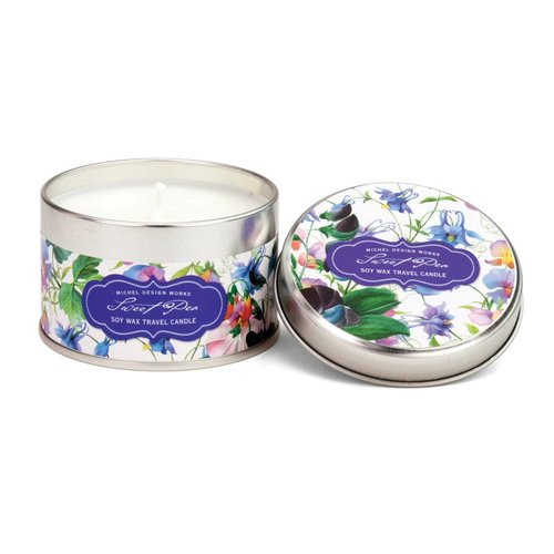 Michel Design Works Sweet Pea Travel Candle Tin 20 +hours Michel Design Works Sweet Pea Travel Candle Tin 20 +hours