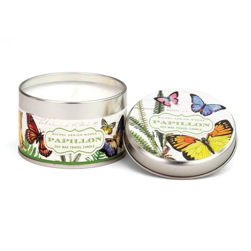 Michel Design Works Papillon Travel Candle Tin 20 +hours Michel Design Works Papillon Travel Candle Tin 20 +hours