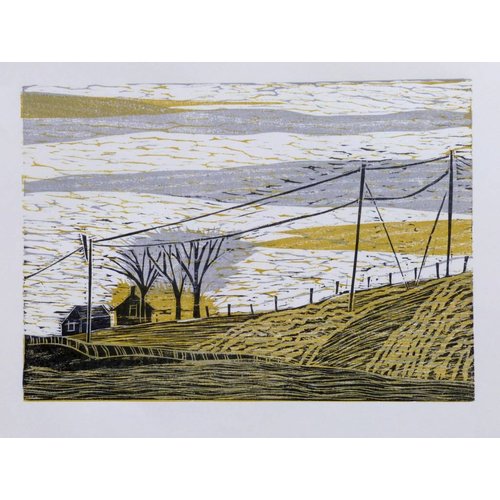 Anita J Burrows Towards the Widdop Gate - Woodcut Anita J Burrows Towards the Widdop Gate - Woodcut