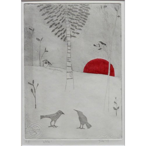 Anita J Burrows Winter - Radierung Anita J Burrows Winter - Radierung
