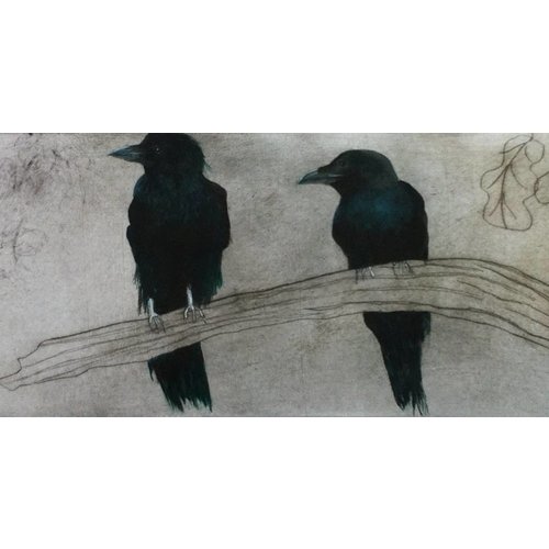West Yorkshire Print Workshop Crows on a Branch West Yorkshire Print Workshop Crows on a Branch
