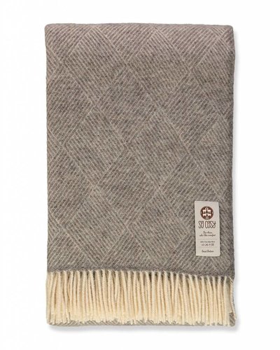 So Cosy Plaid 100% wol Ruiten Zachtgrijs