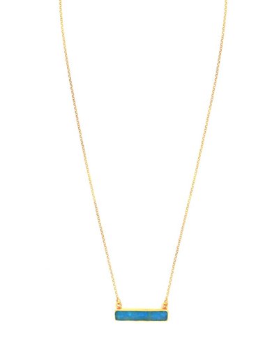 Tonia Makri Ketting met blauwe edelsteen