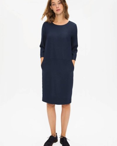 Zenggi Flannel Shift Dress Midnight Blue