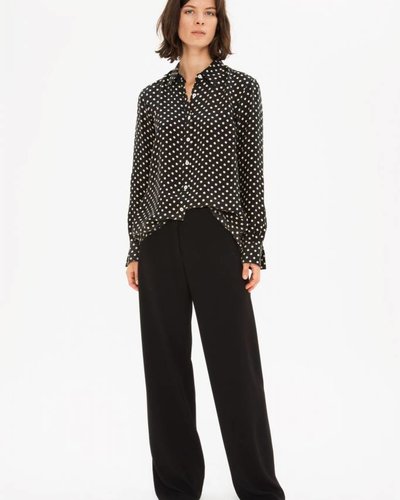Zenggi Japanese Cupro Dot Shirt Black
