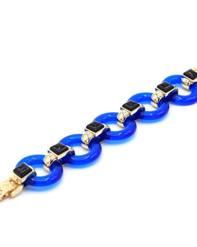 Armband met blauwe schakels