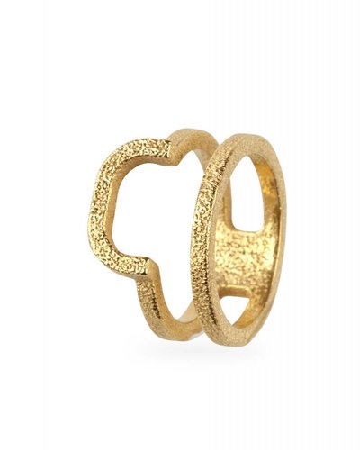 Ola Ring dubbel afgerond goud