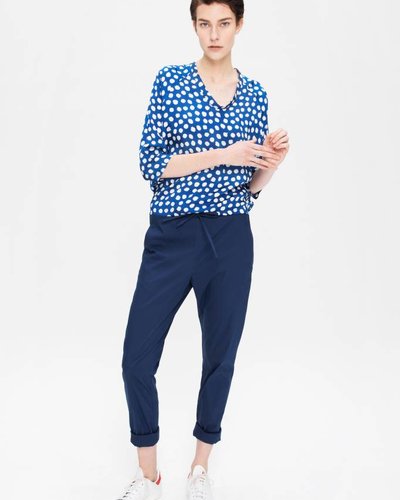 Zenggi Relaxed Pants in Cotton Mix Royal Blue