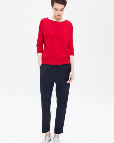 Zenggi Cotton Pique Top Red