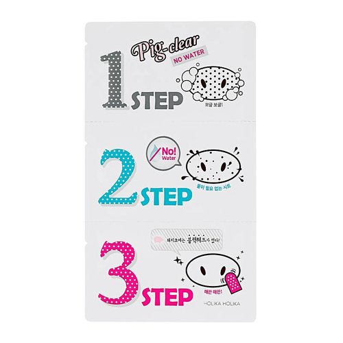 Holika Holika Pig Nose Clear Black Head 3 Step Kit No Water Holika Holika Pig Nose Clear Black Head 3 Step Kit No Water