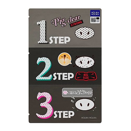 Holika Holika Pig Nose Clear Black Head 3 Step Kit Strong Holika Holika Pig Nose Clear Black Head 3 Step Kit Strong