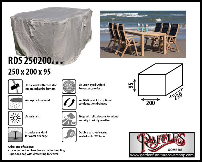 Rectangular Patio Furniture Cover 250 X 200 Garden Raffles Covers Rectangular Patio Furniture Cover 250 X 200 H 95 Cm