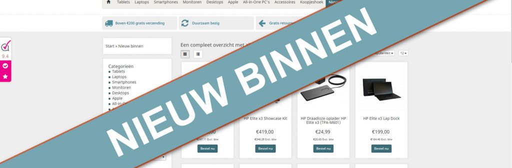 Altijd op de hoogte van nieuwe producten