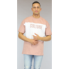 Black-Friday35 Oversized Oudroze/Wit Culture Heren T-Shirt