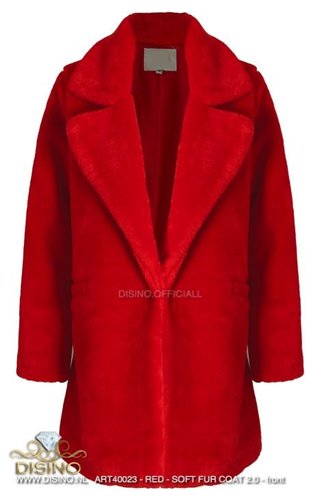 RED - SOFT FAKE FUR COAT 2.0 RED - SOFT FAKE FUR COAT 2.0