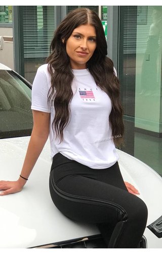 WHITE - LOS ANGELES FLAG TEE WHITE - LOS ANGELES FLAG TEE