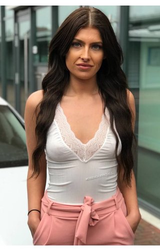 WHITE - 'BAYLEE' LACE BODYSUIT WHITE - 'BAYLEE' LACE BODYSUIT