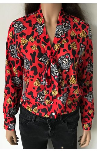 RED - 'BELLA' PREMIUM TIGER BLOUSE RED - 'BELLA' PREMIUM TIGER BLOUSE