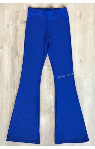 ROYAL BLUE - RIBBED FLARED PANTS ROYAL BLUE - RIBBED FLARED PANTS