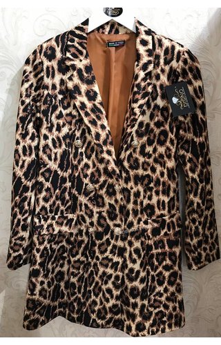 LEOPARD - 'KIMMY' - GOLD BUTTON BLAZER LEOPARD - 'KIMMY' - GOLD BUTTON BLAZER
