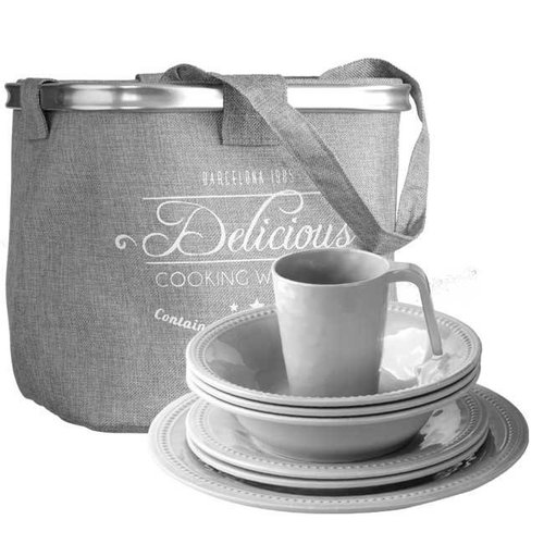 Marine Business Picknickmand Harmony zilver 24-delen Marine Business Picknickmand Harmony zilver 24-delen