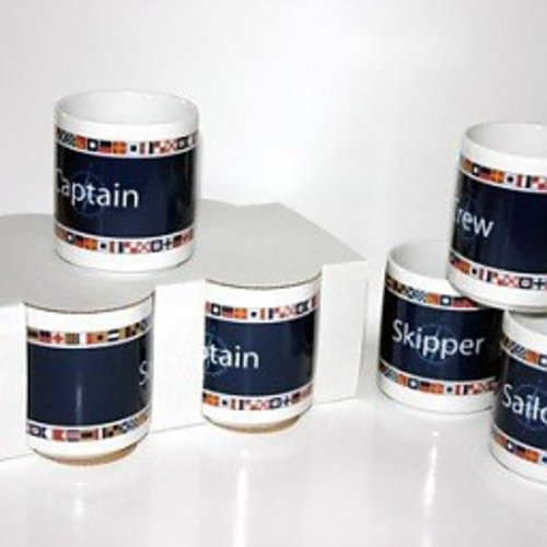 Flyer gifts Scheepsmok porseleinenset van 4 Flyer gifts Scheepsmok porseleinenset van 4