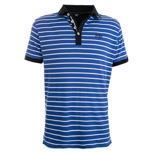 Roosenstein Polo Timo heren kobalt/ecru gestreept Roosenstein Polo Timo heren kobalt/ecru gestreept