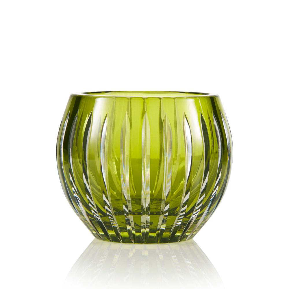 Tea Light Candle Holder Gurasu Crystal Shining Star Olive Green Crystal Tea Light Candle Holder Vase