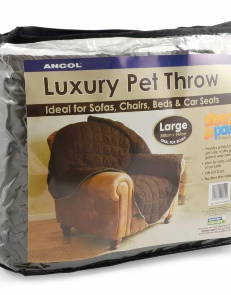 Quilted Sofa Throw Brown 250cm X 1m Pet Care By Post Ancol Quilted Sofa Throw Brown 250cm X 1m