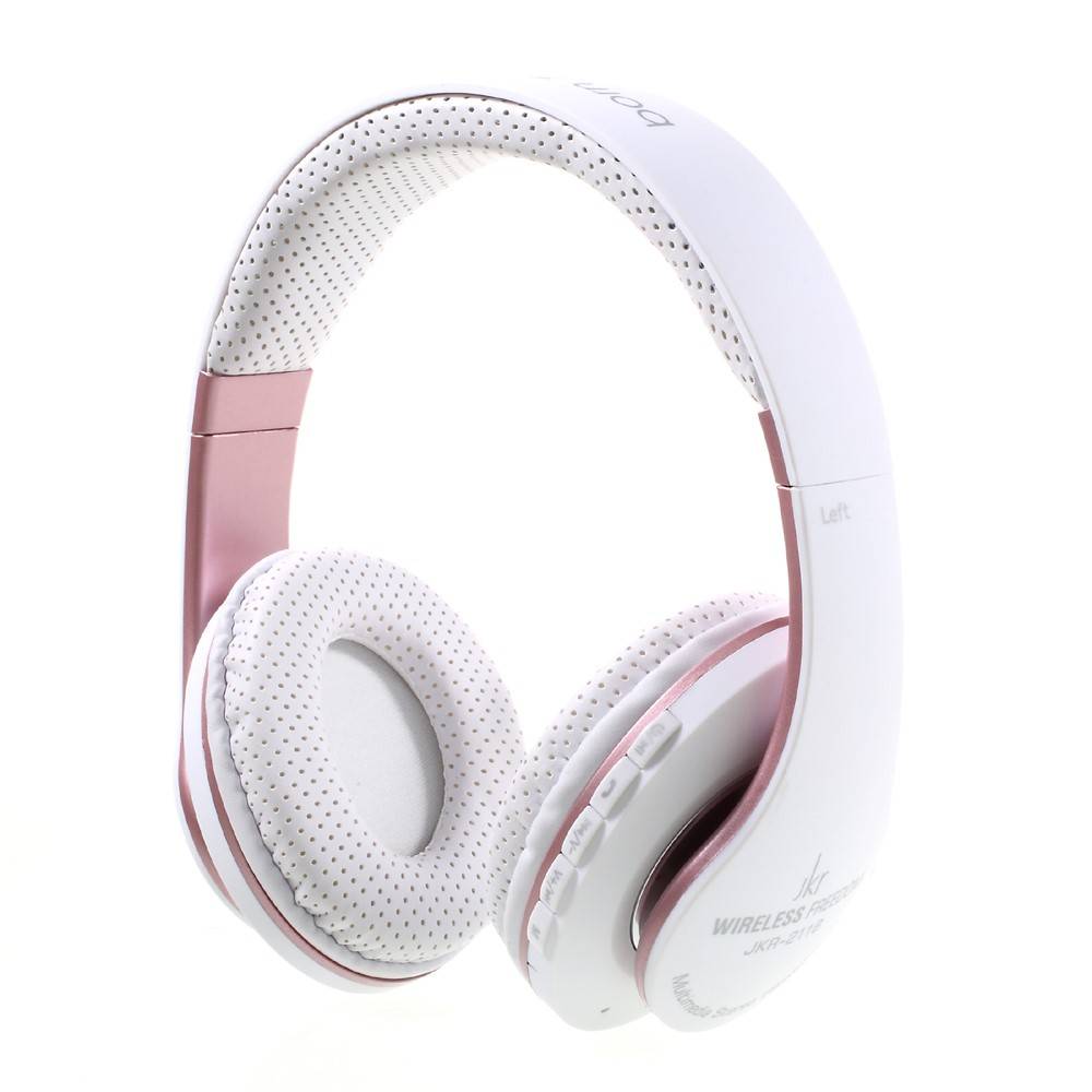 JKR-211B Bluetooth Over-ear Koptelefoon - Wit / Rosé Goud