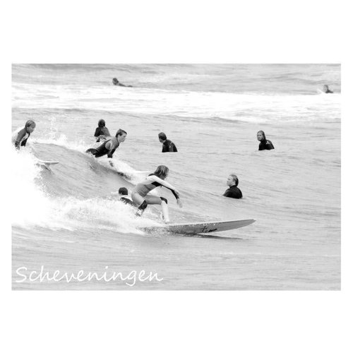 Ivooosterbaan Ivooosterbaan Scheveningen Surfers in het Water Postkaart Ivooosterbaan Ivooosterbaan Scheveningen Surfers in het Water Postkaart
