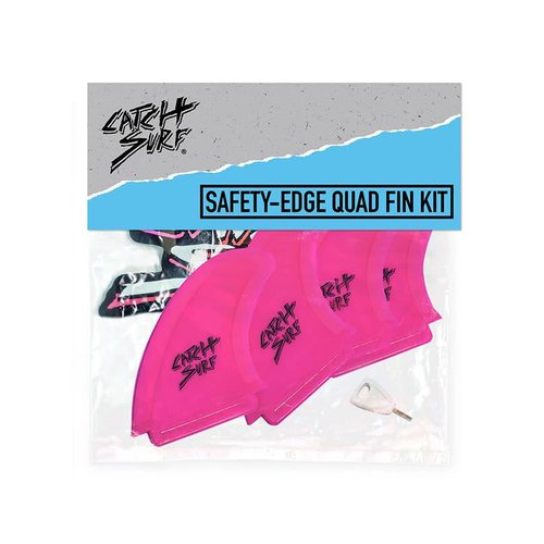 Catch Surfboards Catch Odysea Safety Edge Quad Fin Set Hot Pink Catch Surfboards Catch Odysea Safety Edge Quad Fin Set Hot Pink