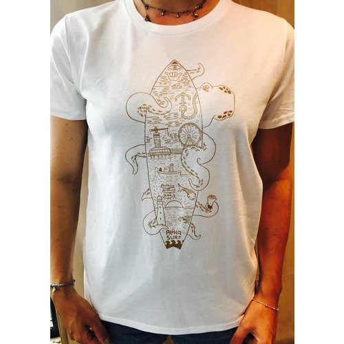 Aloha Surf Huismerk Aloha's Surfboard Octopus T-shirt Dames Aloha Surf Huismerk Aloha's Surfboard Octopus T-shirt Dames