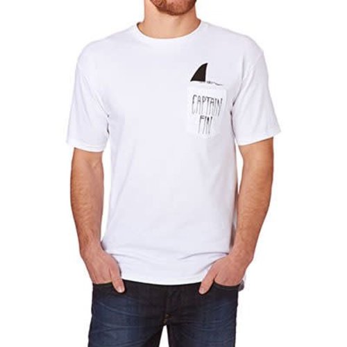 Captain Fin Captain Fin Shark Fin White Pocket Tee Captain Fin Captain Fin Shark Fin White Pocket Tee