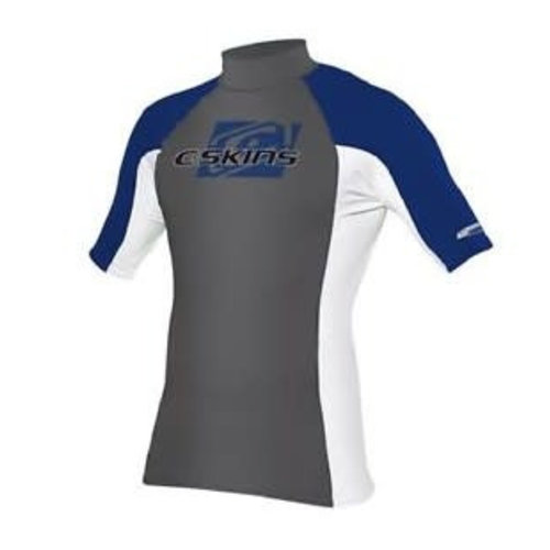 C-Skins C-Skins Heren Lycra Short Sleeve Grey/Blue C-Skins C-Skins Heren Lycra Short Sleeve Grey/Blue