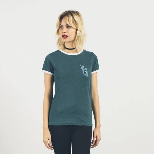 Volcom Volcom Dames Let's Go Ringer Tee Volcom Volcom Dames Let's Go Ringer Tee