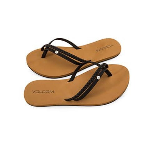 Volcom Volcom Dames Thrills Black Slippers Volcom Volcom Dames Thrills Black Slippers