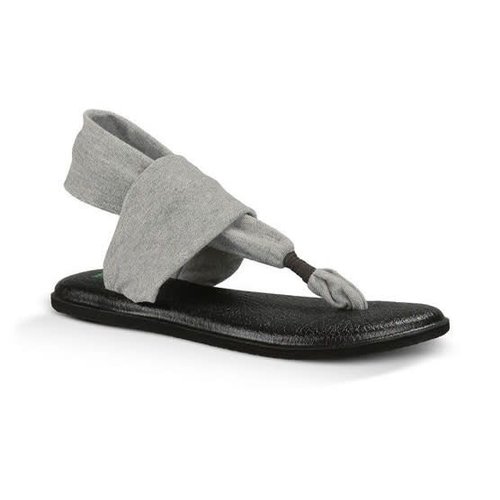 Sanuk Sanuk Dames Yoga Sling 2 Grey Slippers Sanuk Sanuk Dames Yoga Sling 2 Grey Slippers