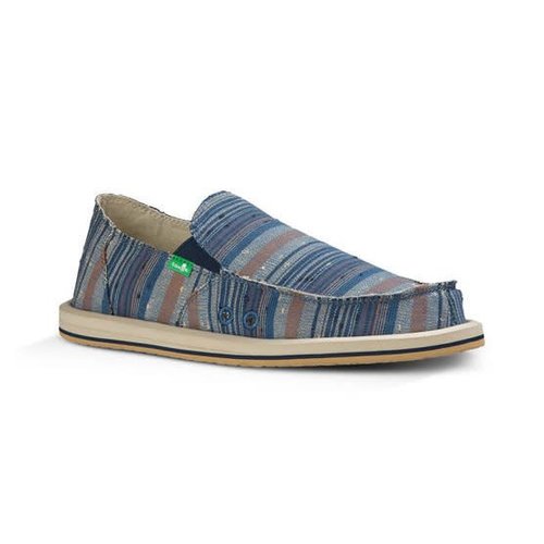 Sanuk Sanuk Heren Donny Vintage Denim Stripe Schoenen Sanuk Sanuk Heren Donny Vintage Denim Stripe Schoenen