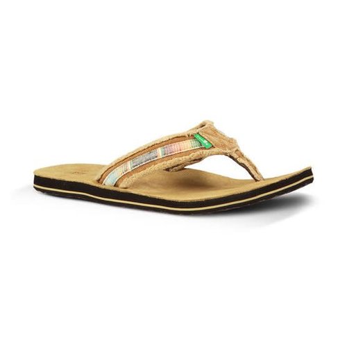 Sanuk Sanuk Heren Fraid So Tan Multi Slippers Sanuk Sanuk Heren Fraid So Tan Multi Slippers
