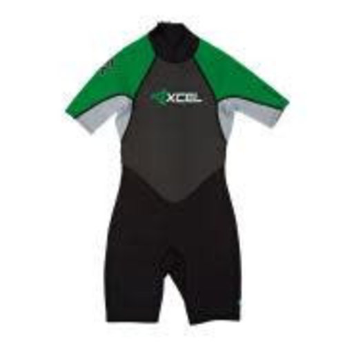 Xcel Xcel GCS 2mm Kinder Wetsuit Shorty Groen Xcel Xcel GCS 2mm Kinder Wetsuit Shorty Groen