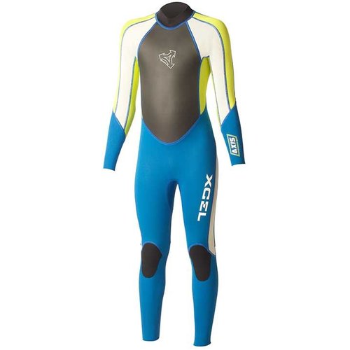 Xcel Xcel Axis 3/2 Kinder Zomer Blauw/Lime Wetsuit Xcel Xcel Axis 3/2 Kinder Zomer Blauw/Lime Wetsuit