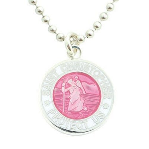 Saint Christopher Saint Christopher Wit/Roze Ketting Saint Christopher Saint Christopher Wit/Roze Ketting