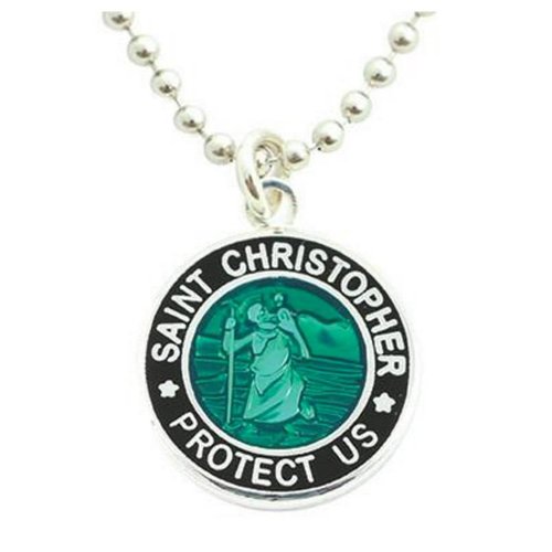 Saint Christopher Saint Christopher Zwart/Groen Ketting Saint Christopher Saint Christopher Zwart/Groen Ketting