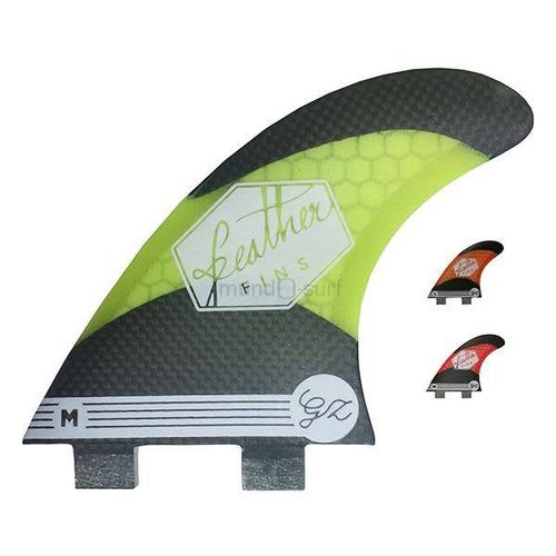 Feather Fins Feather Fins FCS Gony Yellow/Carbon Thruster Fins Feather Fins Feather Fins FCS Gony Yellow/Carbon Thruster Fins