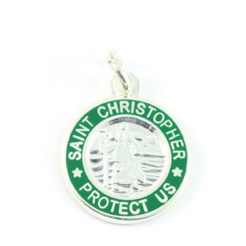 Saint Christopher Saint Christopher Groen/Zilver Ketting Saint Christopher Saint Christopher Groen/Zilver Ketting