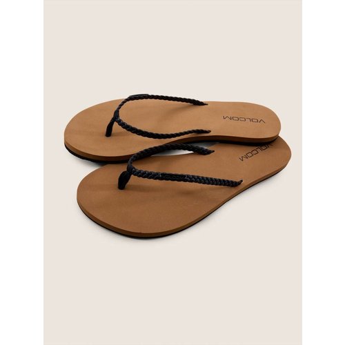 Volcom Volcom Dames Weekender Black Slippers Volcom Volcom Dames Weekender Black Slippers
